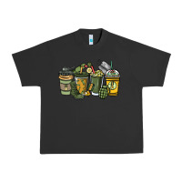Pigment Black Army coffee cups 4th of july Urban Heavy Tee - HowdyJamesFarm