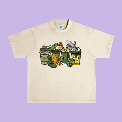 Army Coffee Cups 4th Of July Urban Heavy Tee Designed By Howdyjamesfarm