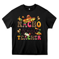 Black nacho average teacher Heavy Core Tee - LillyAllenDesigns