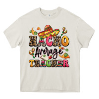 Cream nacho average teacher Heavy Core Tee - LillyAllenDesigns