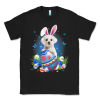 Black Bunny Maltese With Egg Basket Easter Flower Hunting Egg Classic Tee - minhPixels