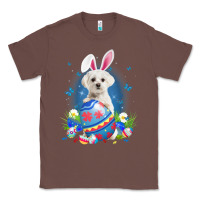 Bunny Maltese With Egg Basket Easter Flower Hunting Egg Classic Tee | Teevron