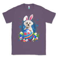 Lavender Bunny Maltese With Egg Basket Easter Flower Hunting Egg Classic Tee - minhPixels
