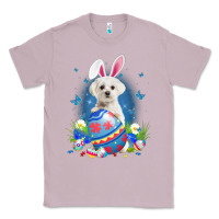 Lilac Bunny Maltese With Egg Basket Easter Flower Hunting Egg Classic Tee - minhPixels