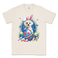 Natural Bunny Maltese With Egg Basket Easter Flower Hunting Egg Classic Tee - minhPixels