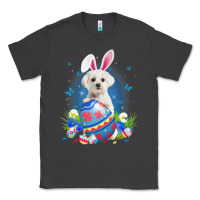 Smoke Bunny Maltese With Egg Basket Easter Flower Hunting Egg Classic Tee - minhPixels