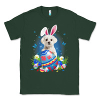 Sports Green Bunny Maltese With Egg Basket Easter Flower Hunting Egg Classic Tee - minhPixels