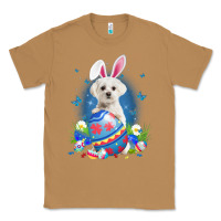 Toasted Coconut Bunny Maltese With Egg Basket Easter Flower Hunting Egg Classic Tee - minhPixels
