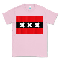 Bubblegum Pink amsterdam flag souvenir heritage travel gift t shirt Classic Tee - minhPixels