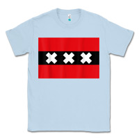 Dusty Blue amsterdam flag souvenir heritage travel gift t shirt Classic Tee - minhPixels