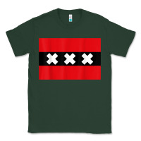 Sports Green amsterdam flag souvenir heritage travel gift t shirt Classic Tee - minhPixels