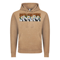 Vintage Coffee cowhide leopard daisies Vintage Hoodie - TumblerDesignByShophia