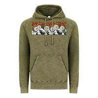 Vintage Olive cowhide leopard daisies Vintage Hoodie - TumblerDesignByShophia