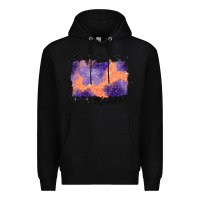 Black halloween spider web background Premium Hoodie - BundleAndBundleShop