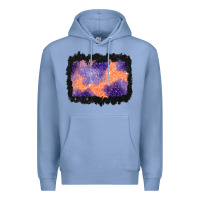 Colony Blue halloween spider web background Premium Hoodie - BundleAndBundleShop