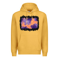 Mustard halloween spider web background Premium Hoodie - BundleAndBundleShop