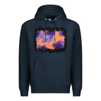Navy halloween spider web background Premium Hoodie - BundleAndBundleShop