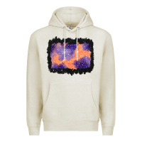 Oatmeal Heather halloween spider web background Premium Hoodie - BundleAndBundleShop