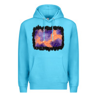 Ocean Blue halloween spider web background Premium Hoodie - BundleAndBundleShop