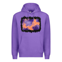 Purple halloween spider web background Premium Hoodie - BundleAndBundleShop