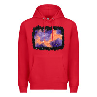 Red halloween spider web background Premium Hoodie - BundleAndBundleShop
