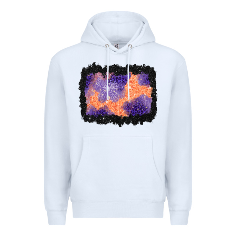 Halloween Spider Web Background Premium Hoodie by BundleAndBundleShop | Teevron