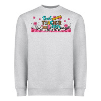 Heather Grey best teacher ever libbey glass Heavyweight Sweatshirt - BundleAndBundleShop