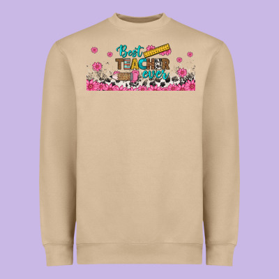 Best Teacher Ever Libbey Glass Heavyweight Sweatshirt Designed By Bundleandbundleshop