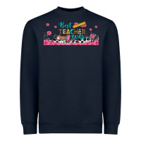 Navy best teacher ever libbey glass Heavyweight Sweatshirt - BundleAndBundleShop