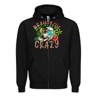Black Beautiful Crazy Summer Zipper Hoodie - CowhideDigitalArt