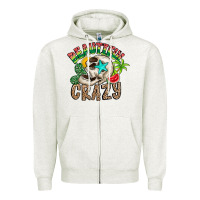 Oatmeal Heather Beautiful Crazy Summer Zipper Hoodie - CowhideDigitalArt