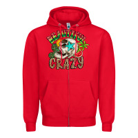 Red Beautiful Crazy Summer Zipper Hoodie - CowhideDigitalArt