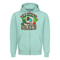 Seafoam Beautiful Crazy Summer Zipper Hoodie - CowhideDigitalArt