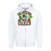 White Beautiful Crazy Summer Zipper Hoodie - CowhideDigitalArt