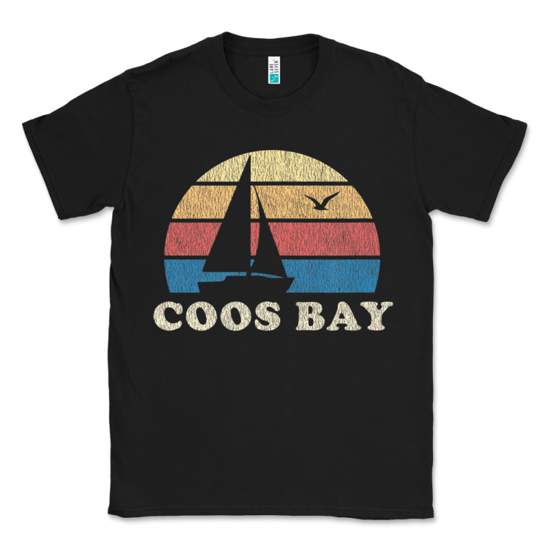 Coos Bay Or Vintage Sailboat 70s Throwback Sunset Classic Tee by minhPixels | Teevron