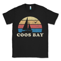 Black Coos Bay Or Vintage Sailboat 70S Throwback Sunset Classic Tee - minhPixels