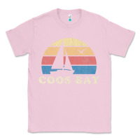 Bubblegum Pink Coos Bay Or Vintage Sailboat 70S Throwback Sunset Classic Tee - minhPixels