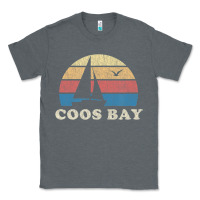 Charcoal Heather Coos Bay Or Vintage Sailboat 70S Throwback Sunset Classic Tee - minhPixels