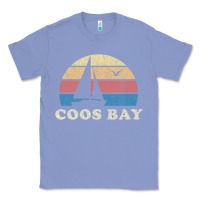 Colony Blue Coos Bay Or Vintage Sailboat 70S Throwback Sunset Classic Tee - minhPixels