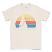 Natural Coos Bay Or Vintage Sailboat 70S Throwback Sunset Classic Tee - minhPixels