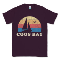 Plum Coos Bay Or Vintage Sailboat 70S Throwback Sunset Classic Tee - minhPixels