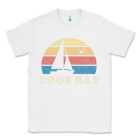 White Coos Bay Or Vintage Sailboat 70S Throwback Sunset Classic Tee - minhPixels