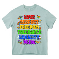 Love Respect Freedom Tolerance Equality Pride Heavy Core Tee | Teevron