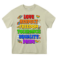 Mossy love respect freedom tolerance equality pride Heavy Core Tee - LillyAllenDesigns
