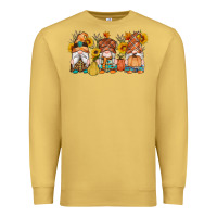 Antique Gold fall gnomes pumpkin sunflowers Premium Sweatshirt - Artiststas