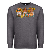Charcoal Heather fall gnomes pumpkin sunflowers Premium Sweatshirt - Artiststas