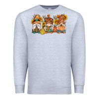 Heather Grey fall gnomes pumpkin sunflowers Premium Sweatshirt - Artiststas