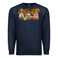 Navy fall gnomes pumpkin sunflowers Premium Sweatshirt - Artiststas