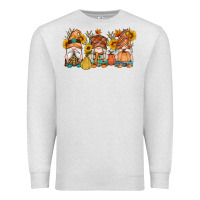 Oatmeal Heather fall gnomes pumpkin sunflowers Premium Sweatshirt - Artiststas