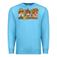 Ocean Blue fall gnomes pumpkin sunflowers Premium Sweatshirt - Artiststas